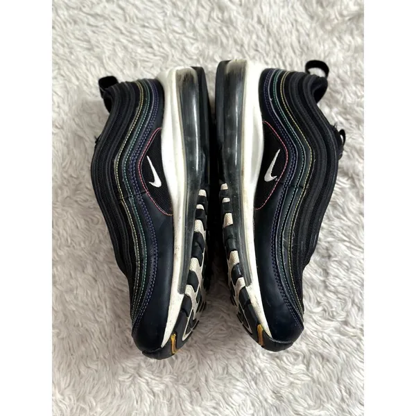 Nike 7.5 Women's Air Max 97 Multi Stitching Black White Purple CK0738-001 - Image 2