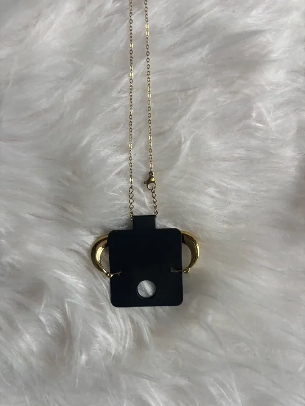 Dainty 18k gold plates rosemary necklace with earrings - Image 4