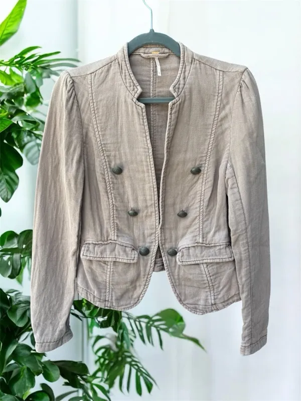 Free People Jagger Military Style Blazer/Jacket XS - Image 3