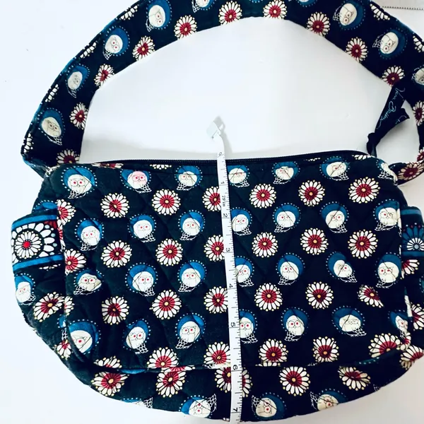 Vera Bradley Floral Patterned Quilted Purse with Libby Night Owl Motif 6” x 11” - Image 10