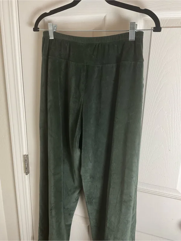Sofia Intimates Sofia Vergara Corduroy Fleece Robe Wide Leg Pants Lounge Set M - Image 13