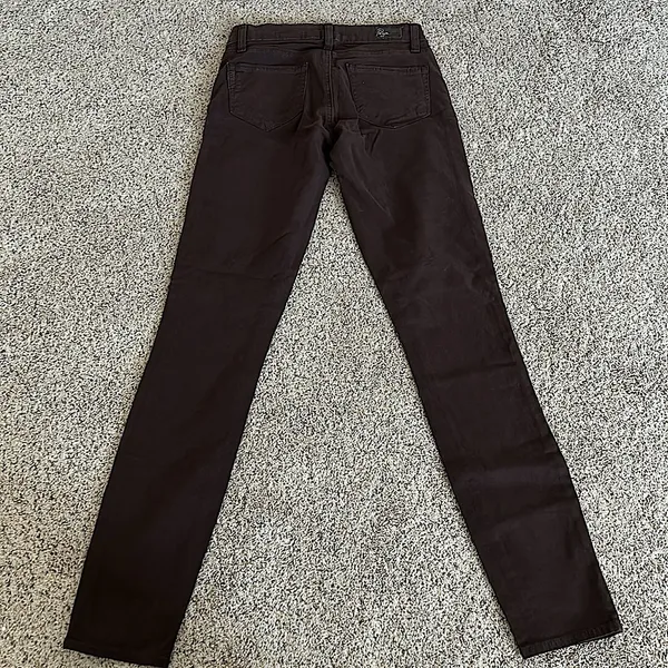 Paige NWT Chocolate Brown Verdugo Denim Jeggings Pants **Size 24** 🌸🌸 - Image 4