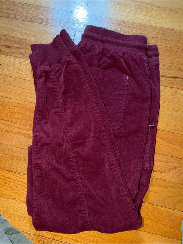 Anthropologie Burgundy Drawstring Jogger Pants - Image 11