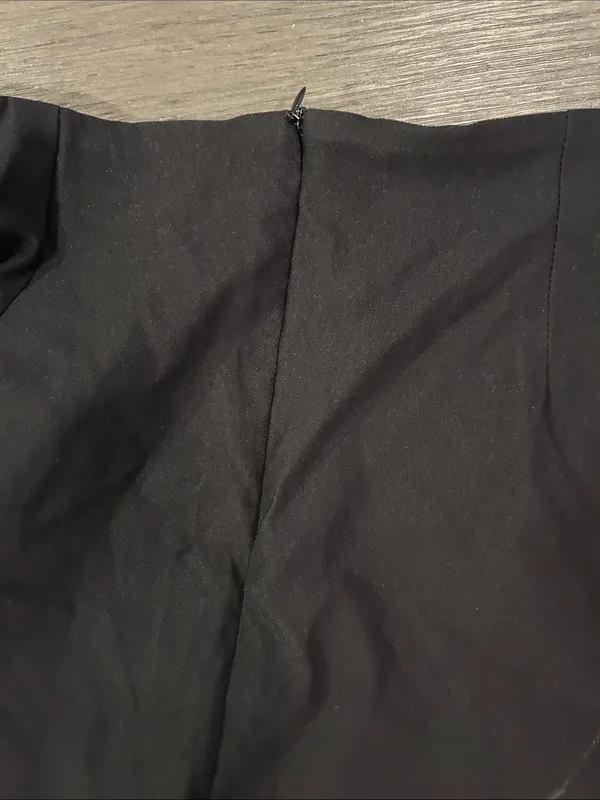 Black Mini Skirt with Side Slit - Women - Image 3
