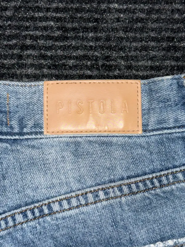 PISTOLA Ruby High Rise Palazzo Wide Leg Jeans Othello Light Wash Size 24 Seamed - Image 9