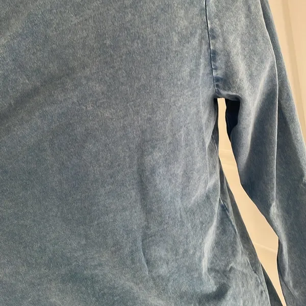 Acid Wash Blue Gymshark Long Sleeve Tee - Image 5