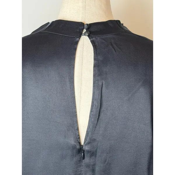 Maeve Plunge Vegan Leather Dress Women 0 Black Cowl Neck Mini Moto‎ Goth Sexy - Image 7