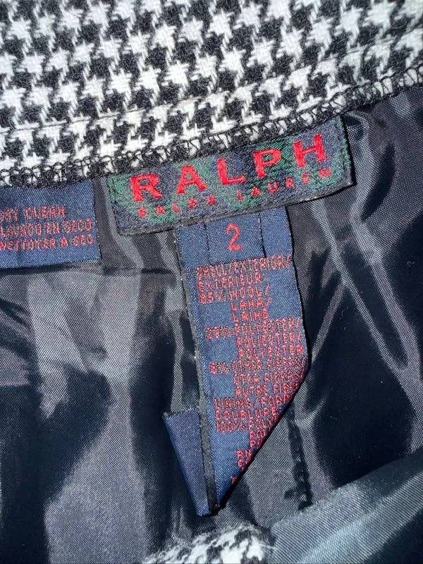 Ralph Ralph Lauren Vintage houndstooth wool trouser pant size 2 - Image 4