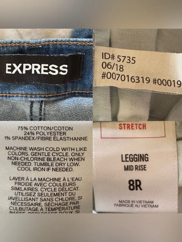Express Stretch Mid Rise Legging Size 8 - Image 7