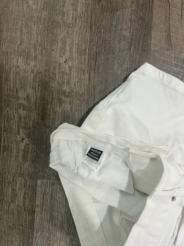 Shein White Jean Skirt - Image 3