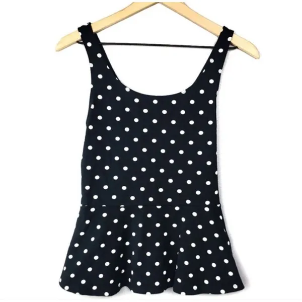 ✨EXPRESS POLKA DOT PEPLUM SZ SMALL TOP✨ - Image 2