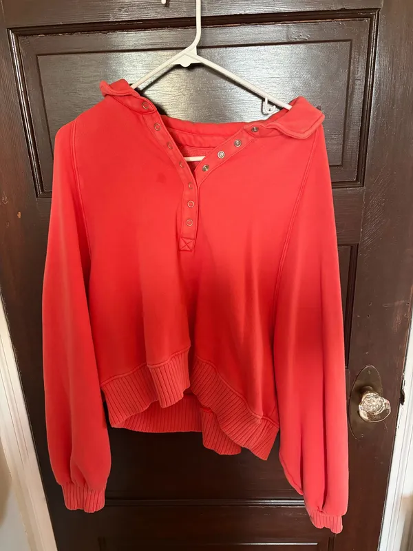 Aerie Quarter Button Sweater Cropped - Image 2