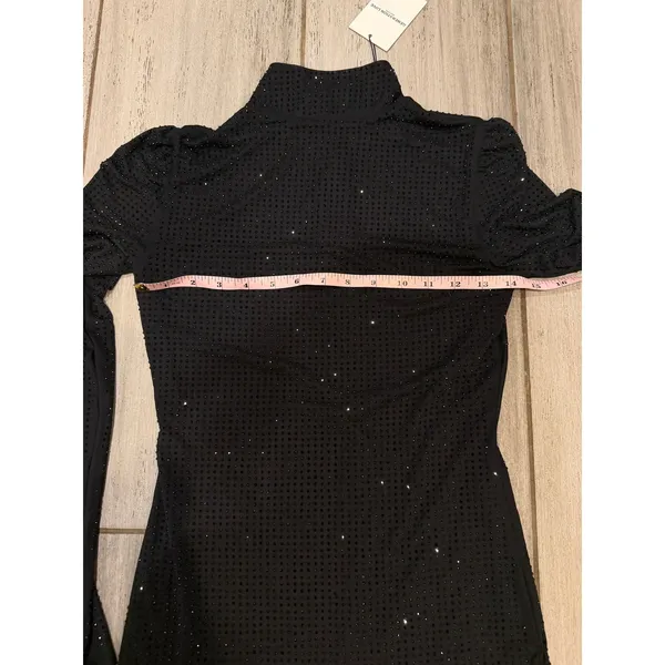 Generation Love Studded Mock Neck Long Sleeve Fitted Top Party Womens XS NEW - Image 7