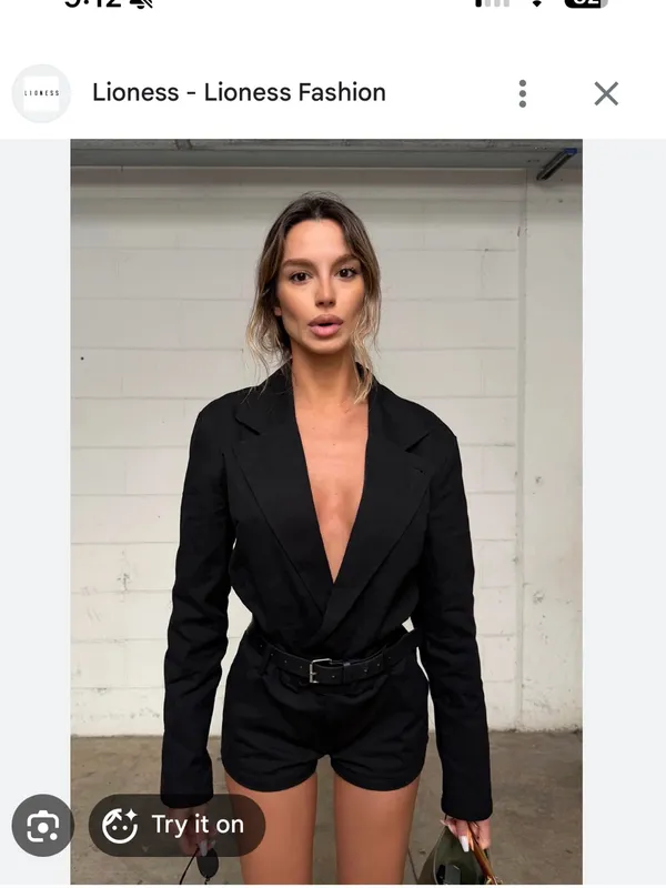 Lioness Black Blazer Romper - Image 3