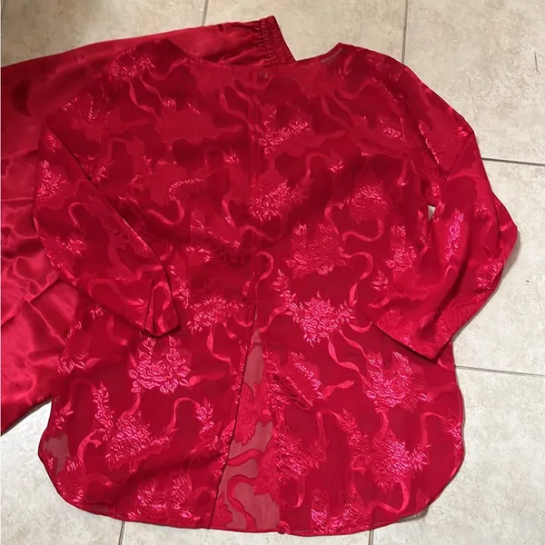 Victoria’s Secret Red Satin Intimate Outfit - Image 3