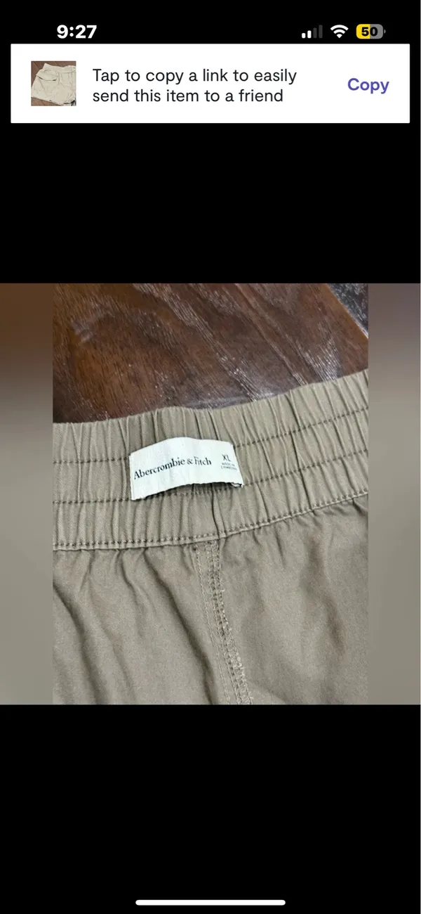Abercrombie and Fitch Cargo Utility Shorts in Grey Size XL - Image 7