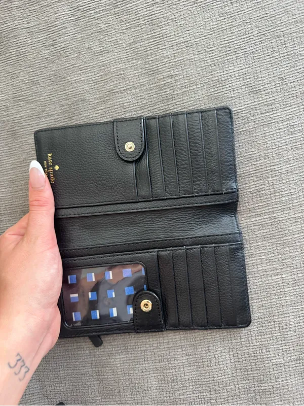 kate spade Black Leather Bow Crossbody with Matching Wallet - Image 4