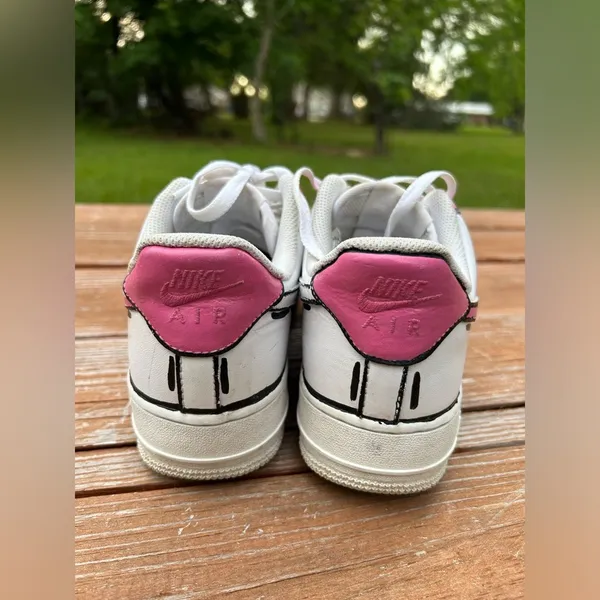 Nike Air Jordan 1 Hand Painted Customized Color block Size 8.5 - Image 3