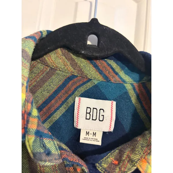 BDG Plaid Button Down Shirt Oversized Long Sleeve Casual‎ Top Women M - Image 7