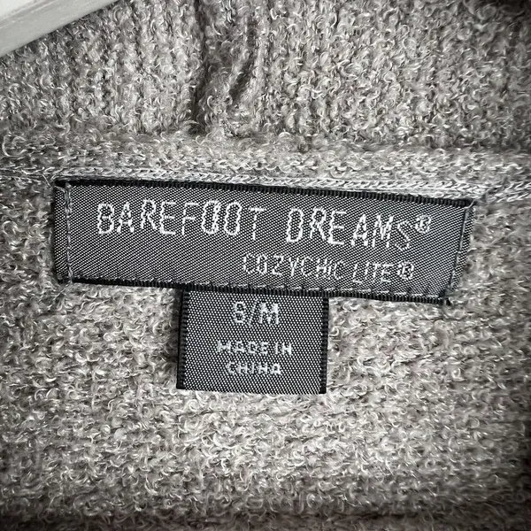 Barefoot Dreams Sz S/M Cardigan Sweater CozyChic Lite Island Wrap Open Waterfall - Image 3