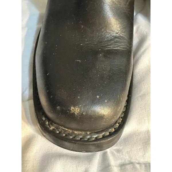 FRYE Black Leather Riding Boots Size 5.5 B with Zipper - Image 3