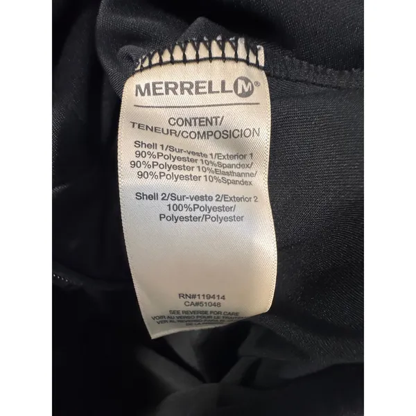 Merrell Womens Black Full Zip Athletic Jacket Lace‎ Mesh Back Thumbholes Small - Image 10