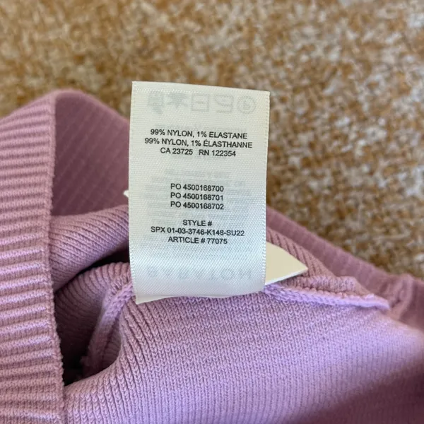 Babaton Sculpt Knit Criss Cross Tank Top Lavender Purple Ribbed Crop XS - Image 5