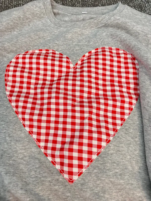 Heart Patchwork Crewneck BP Nordstrom Sweatshirt - Image 2
