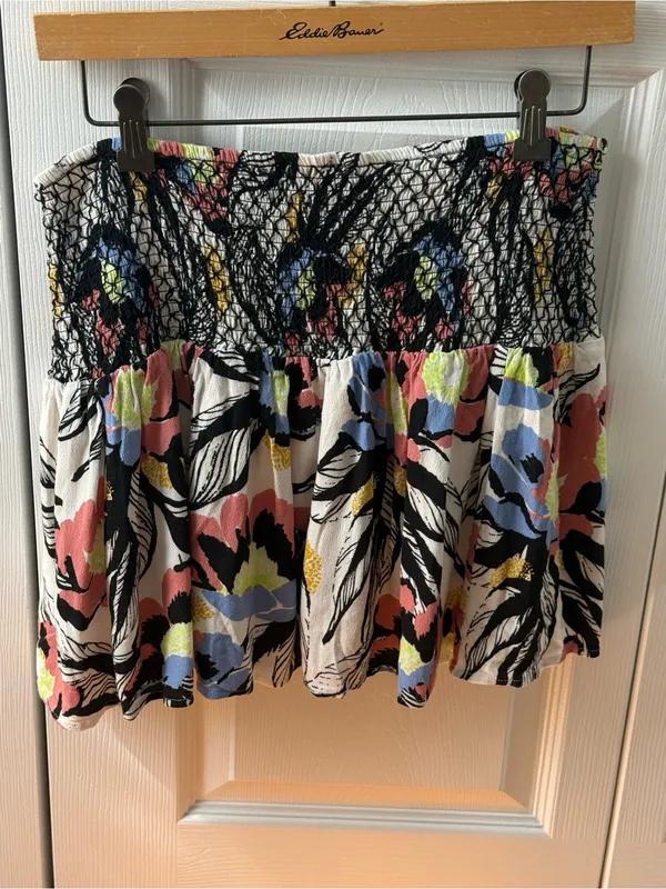 Free People LA Nights Floral Smocked Mini Skirt - Image 3