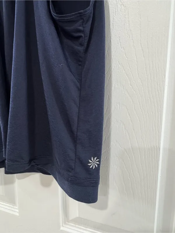 Athleta Menorca Supercharged Tank Top Navy Blue Built-In Shelf Bra - Image 4