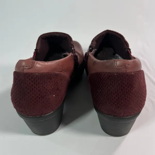 Earth Origins Reegan Women's Shooties 10‎ M Medium Burgundy Leather Wedge Shoes - Image 7