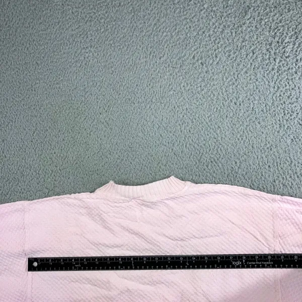 Vintage Pastel Sweatshirt Women‎ XL 90s Textured Grandma Coquette Pink Retro Y2K - Image 10