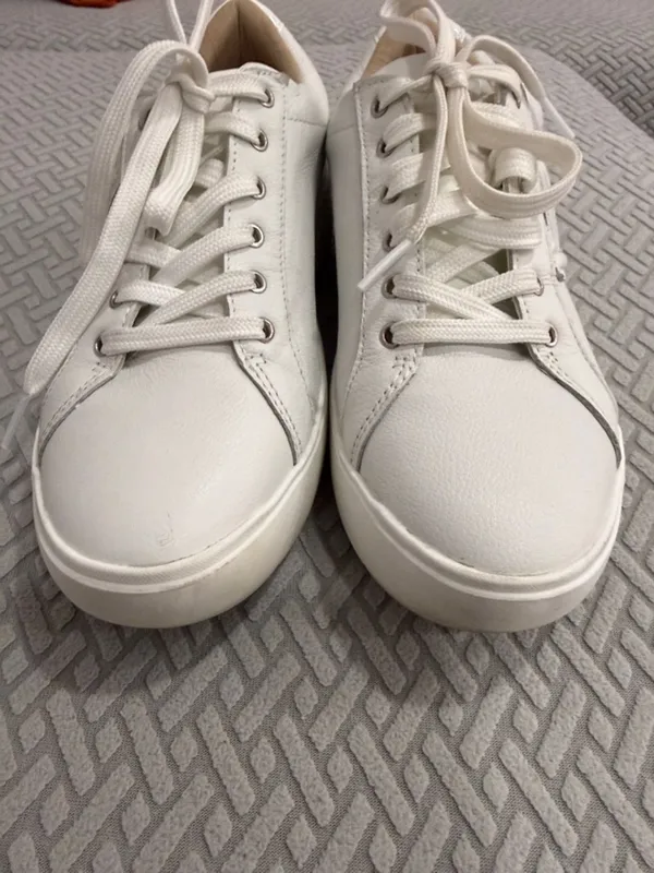 Vionic Womens Kearny Lace Up Casual & Fashion White Leather Sneakers Size 7.5 - Image 6