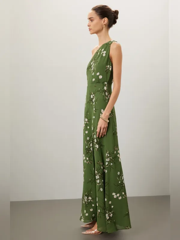 Reformation Evelyn Floral Maxi Dress in Green Floral 6 - Image 3