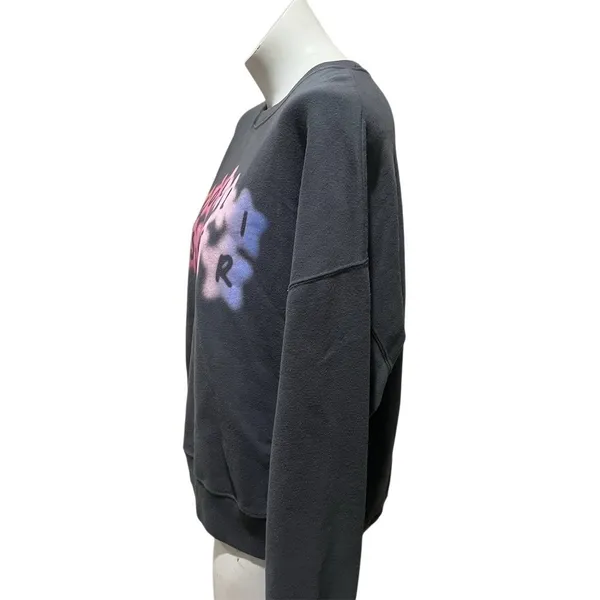 Hollister Sweatshirt Womens Size L Gray Crew Neck Pullover Logo Graphic - Image 3