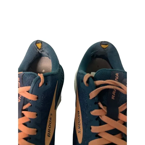 Brooks‎ Navy Blue and Orange Running Shoes Comfortable Athletic Sneakers S-44 - Image 5
