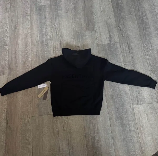Essentials black Medium new hoodie - Image 2