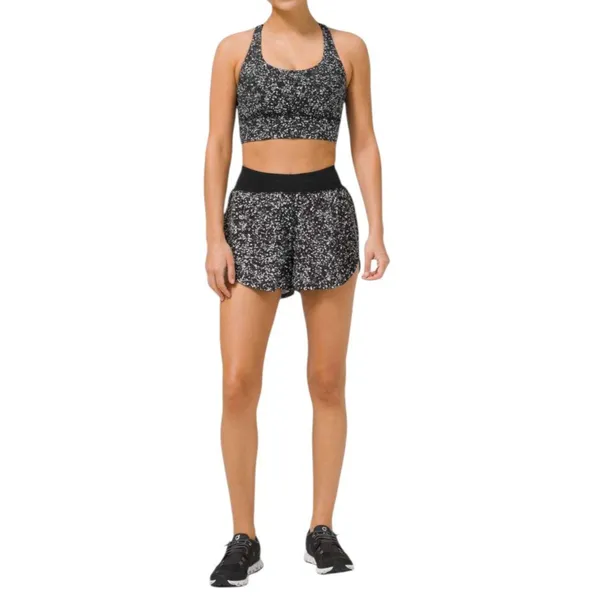 Lululemon Find Your Pace Short High Rise 3" Lined Crinkle Reflective White Black - Image 8