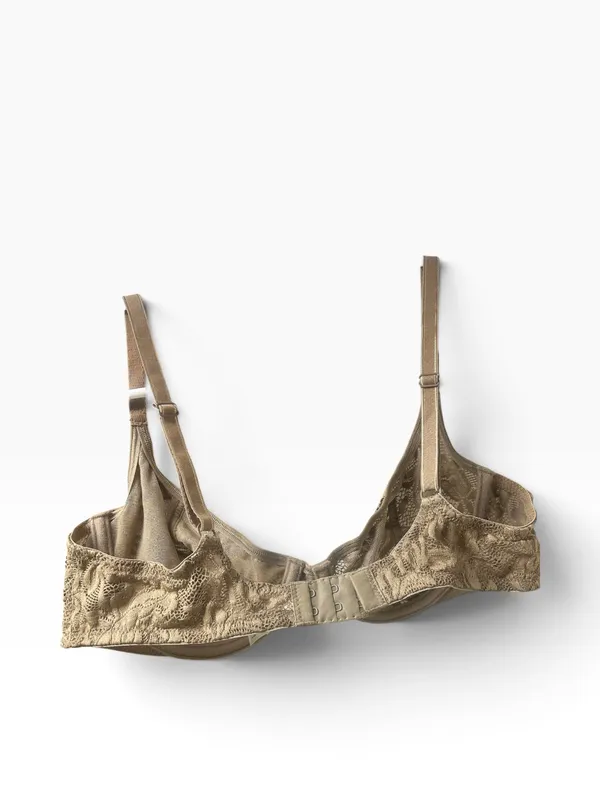 Vintage Victoria’s Secret brown lace unlined very sexy bra 38B - Image 4