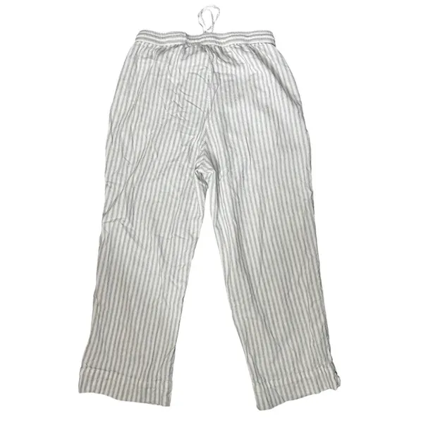 Banana Republic Linen Blend Straight Ankle Pants neutral casual comfy coastal - Image 4