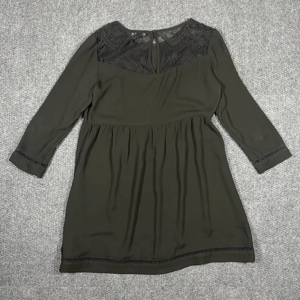 NWT Zara Women’s black dress‎ long sleeve lace back - Image 2