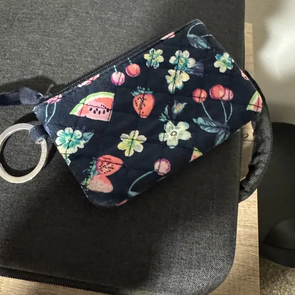 Vera Bradley Vineyard Floral Top Zip ID Case Coin Pouch - Image 2