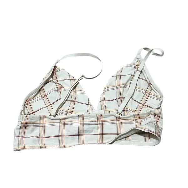 Madewell Women's Plaid Cropped Tank Top Orange Size S Petites - Image 3