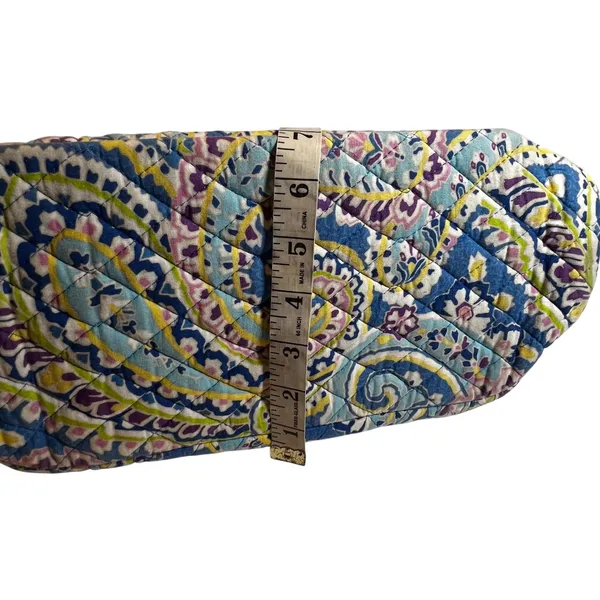 Vera Bradley Capri Blue Tic Tac Tote Quilted Paisley Shoulder Bag Large Retired - Image 8