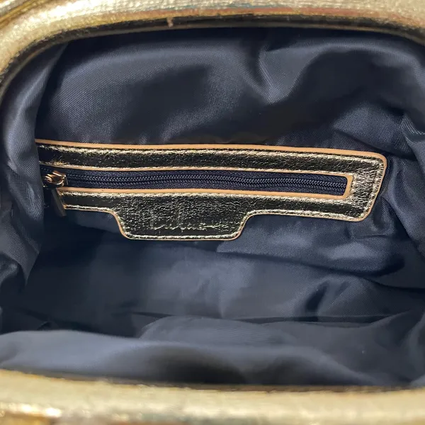 Lulu's get your trend on‎ clutch  handbag metallic gold hinge closure - Image 7