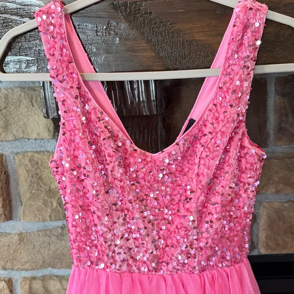 Faeriesty Sequin Tulle Prom Dress Pink Size XS - Image 4