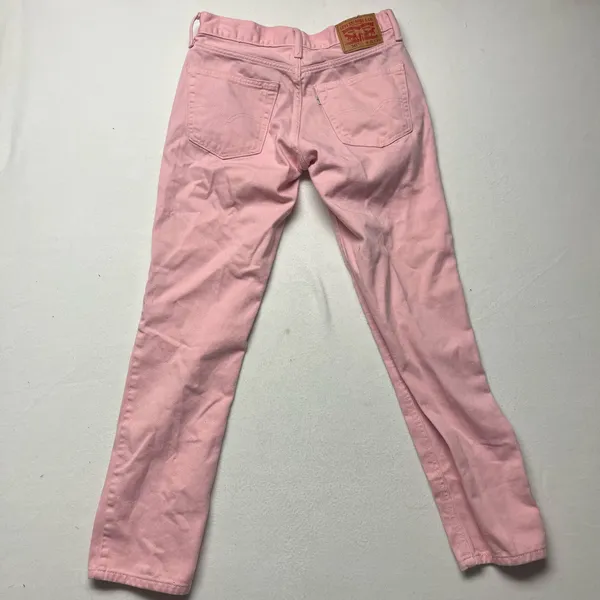 Levis 514 Skinny Jeans Womens 30 Pink Mid Rise Stretch Denim Pants - Image 5