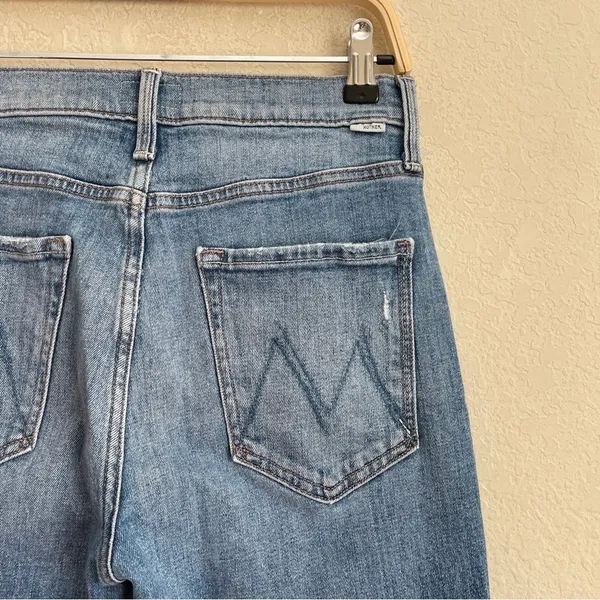 Mother Denim The Pixie Tomcat Crop Not Cut & Pasted‎ Jeans Distressed Button Fly - Image 5