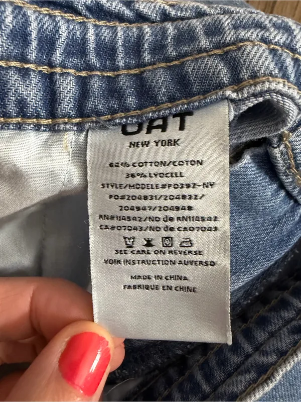 Oat New York High Rise Wide Leg Light Blue Denim Drawstring Jeans - Image 7