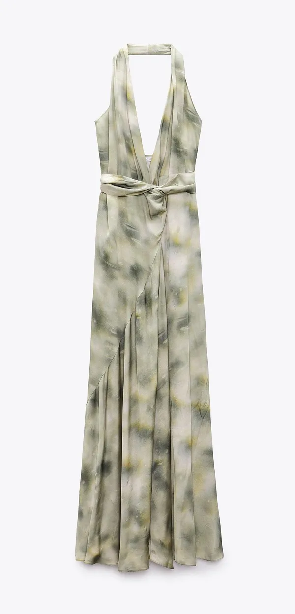 Zara Dress maxi multiposition satin effect wedding party coctail - Image 11